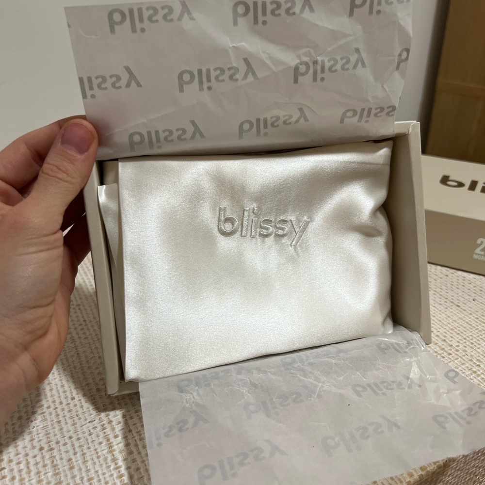 Blissy White King Pillowcase 22-Momme 100% Pure Mulberry Silk NWT BRAND NEW - Picture 10 of 10